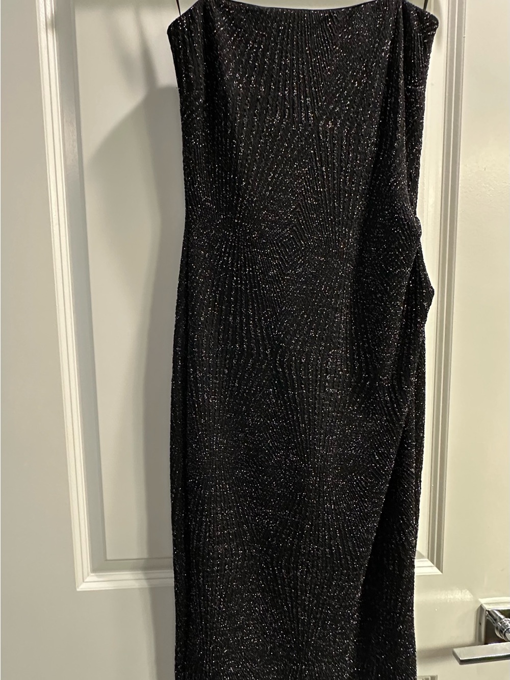 Black Sparkle Evening Dress - Elegant Sleeveless Slip Dress